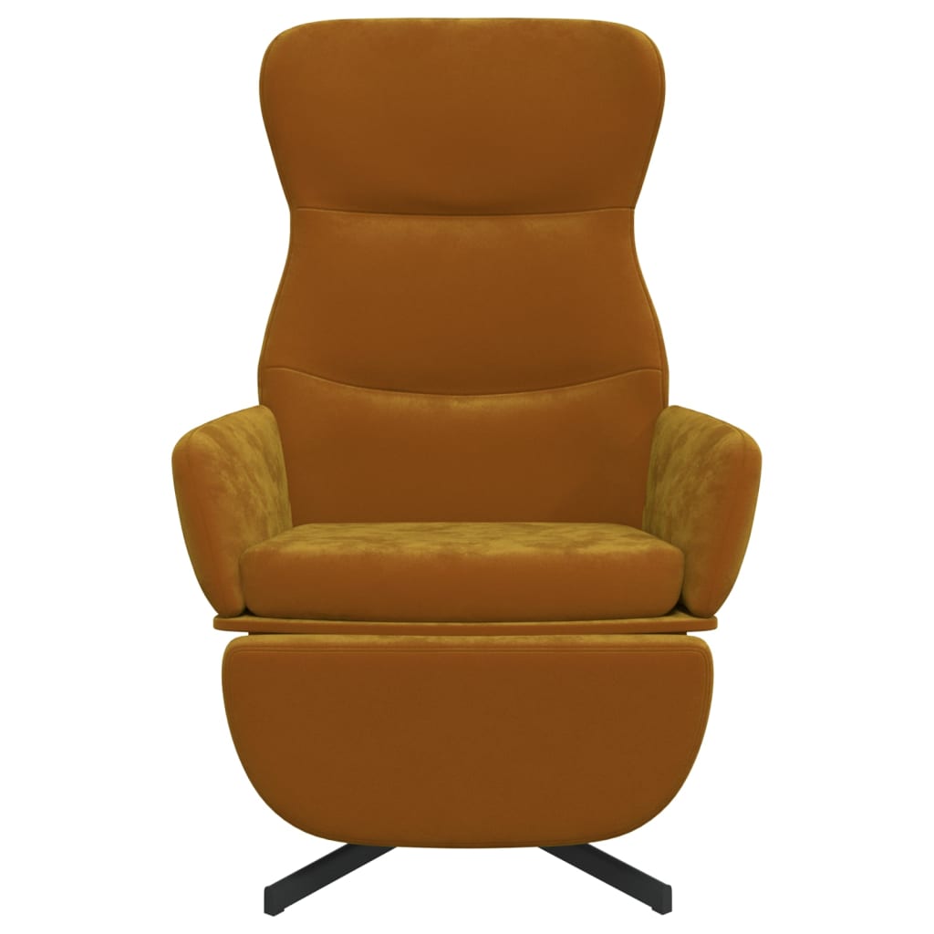 Fauteuil de relaxation avec repose-pieds en velours