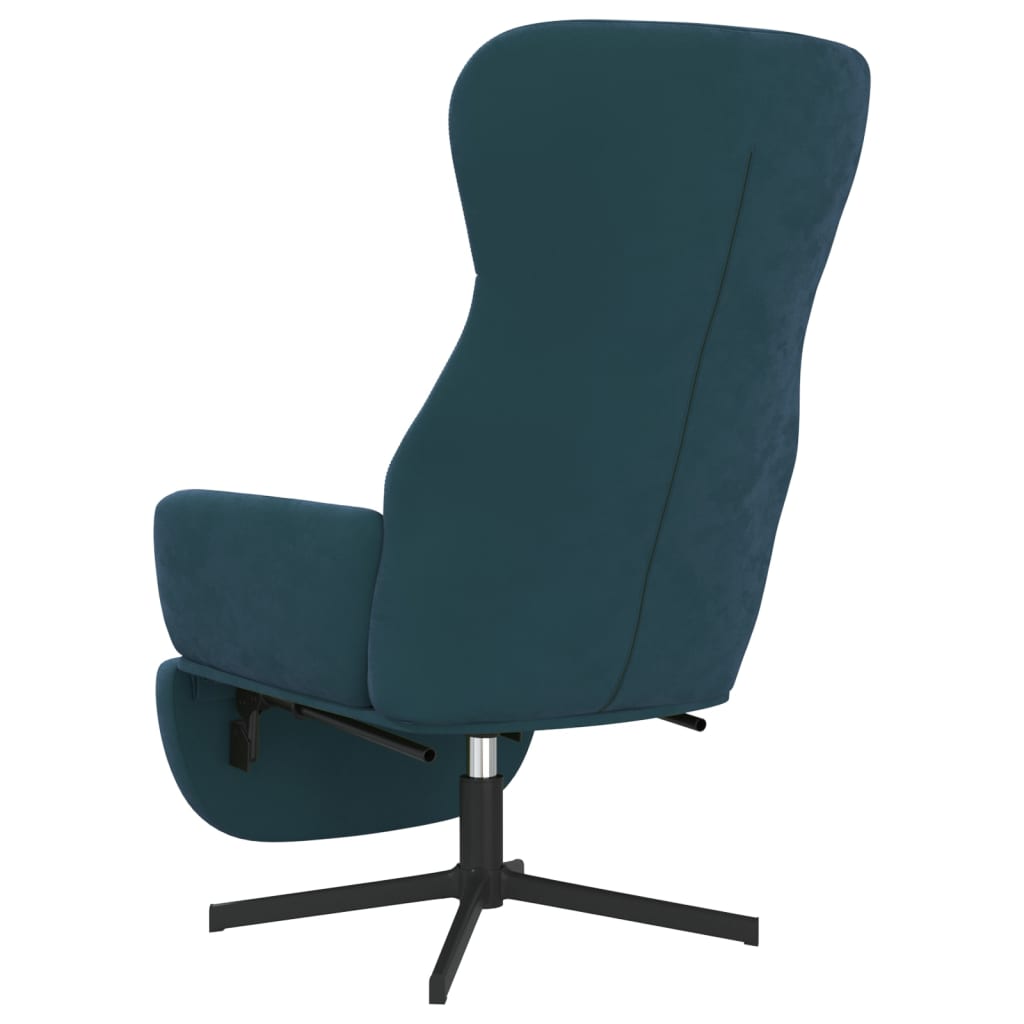 Fauteuil de relaxation avec repose-pieds en velours