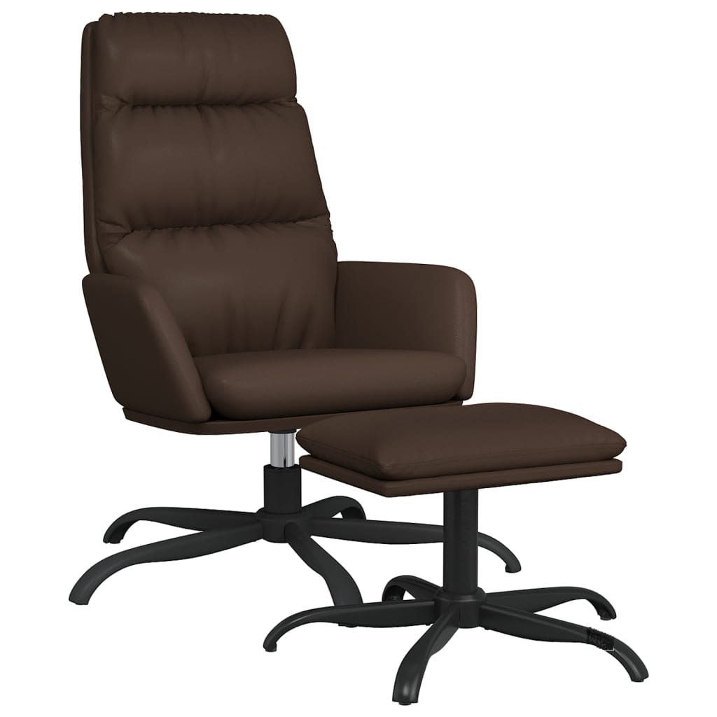 Fauteuil relax simili cuir noir