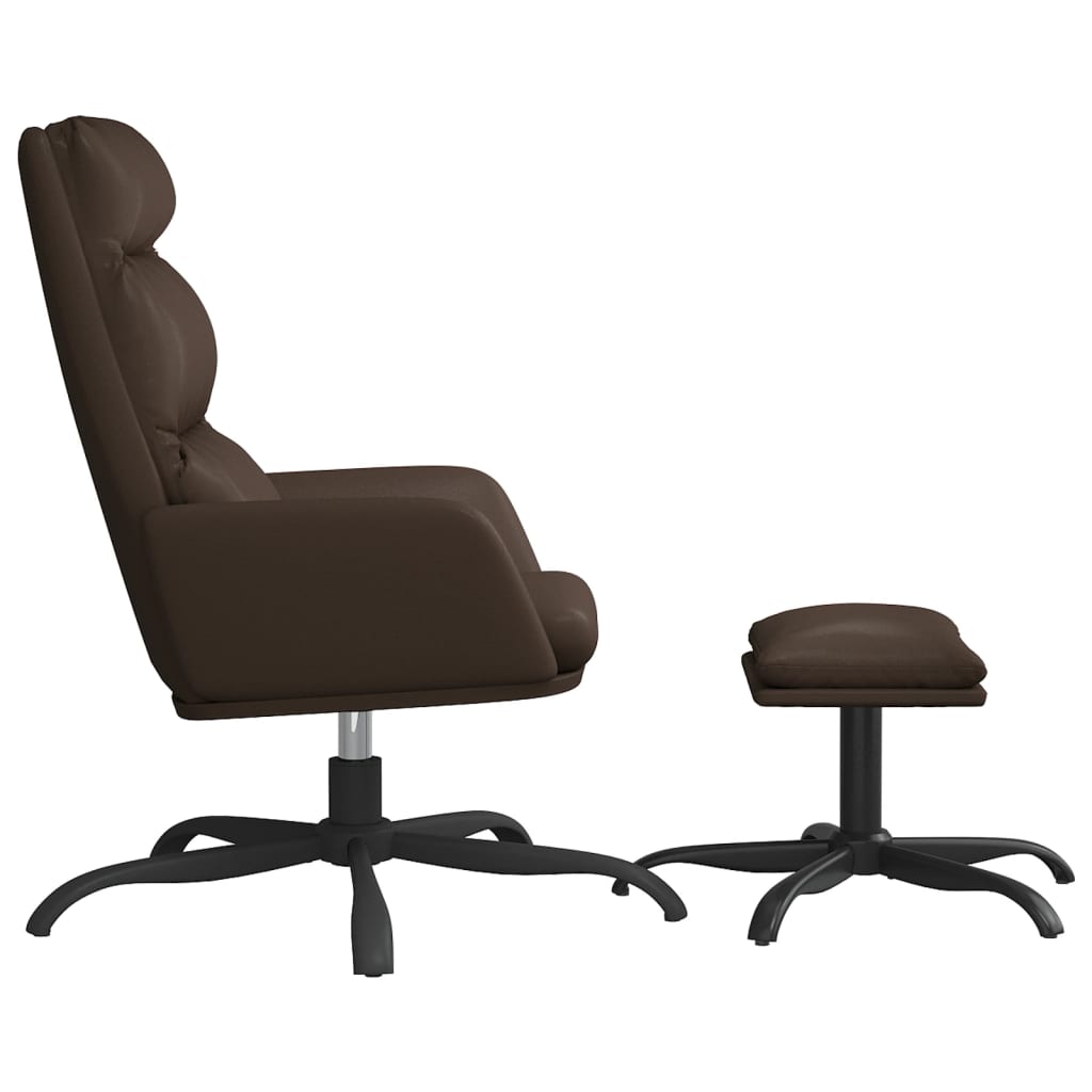 Fauteuil relax simili cuir noir