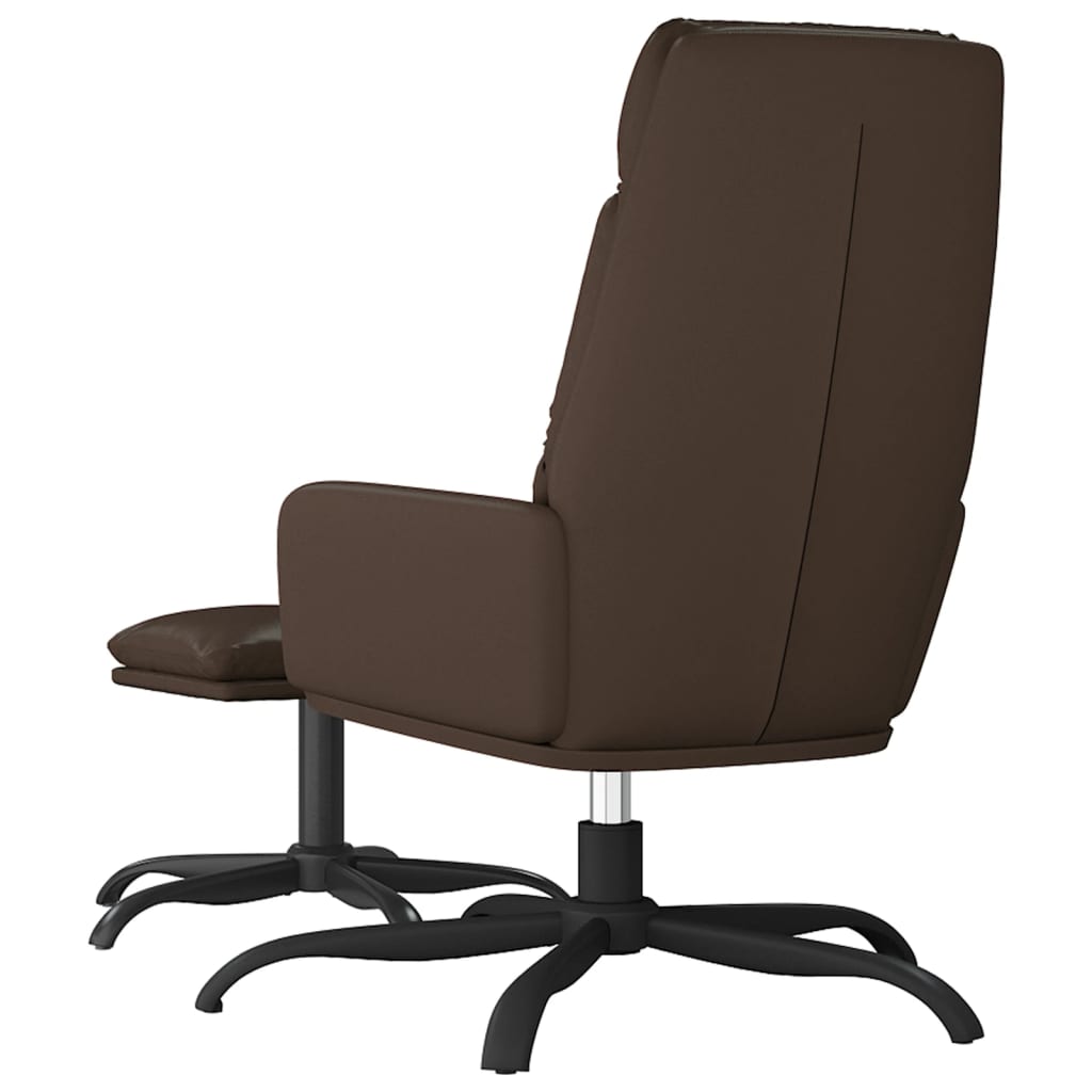 Fauteuil relax simili cuir noir