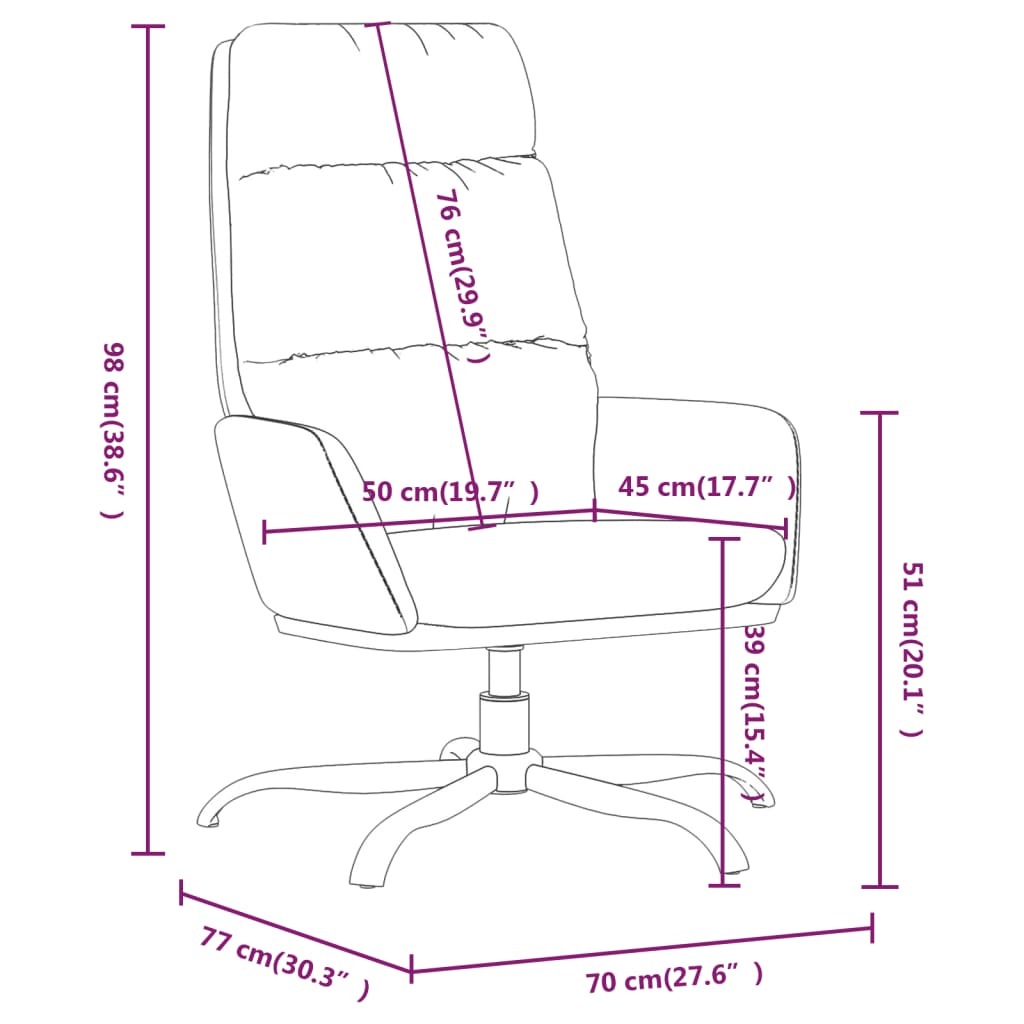 Fauteuil relax simili cuir noir