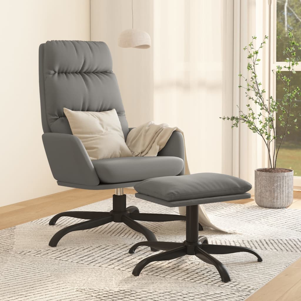 Fauteuil relax simili cuir noir