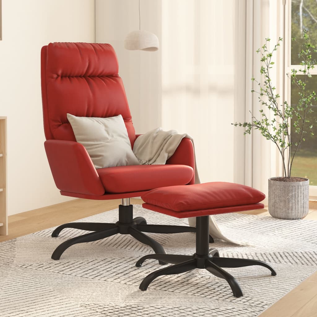 Fauteuil relax simili cuir noir