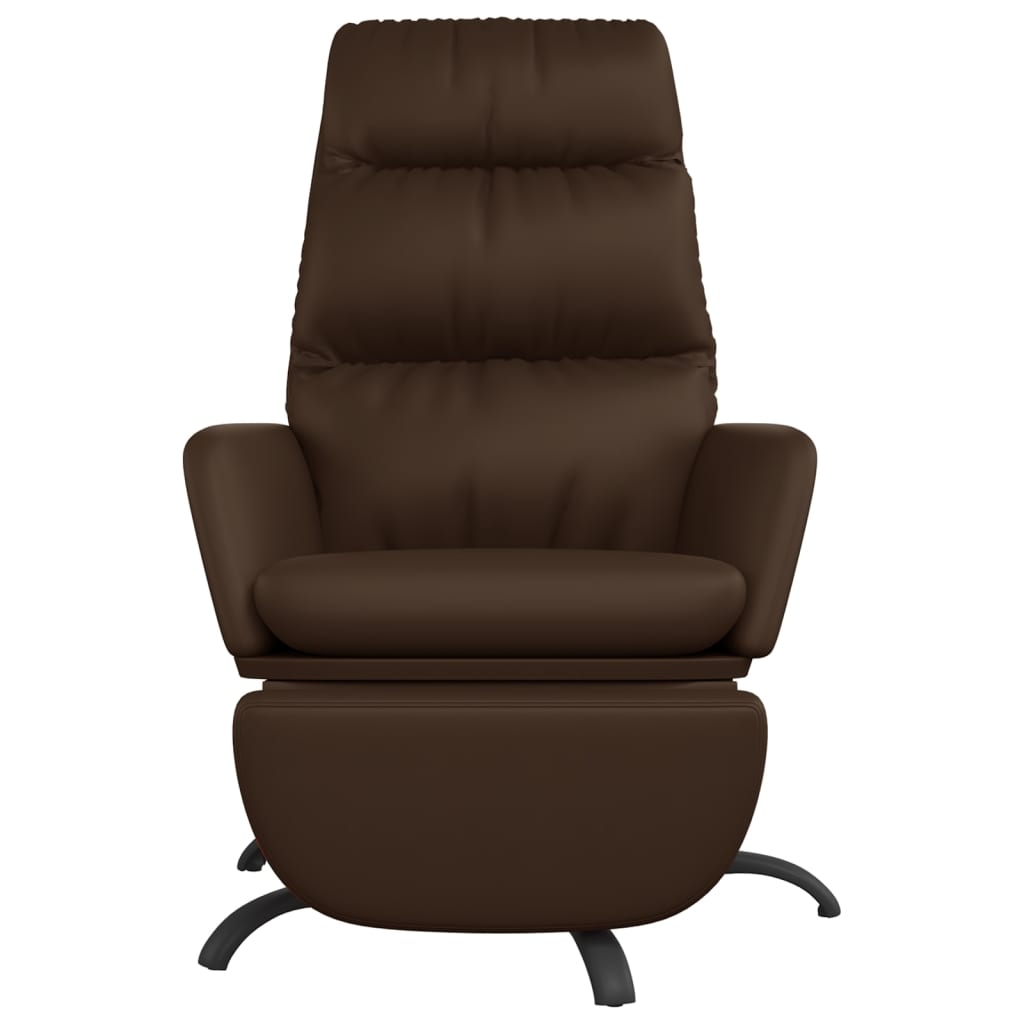 Fauteuil relax simili cuir noir