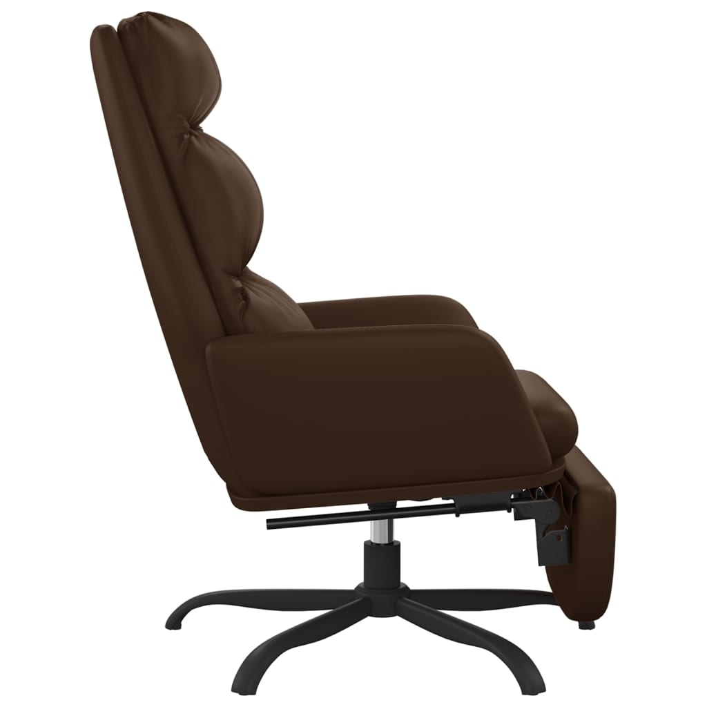 Fauteuil relax simili cuir noir