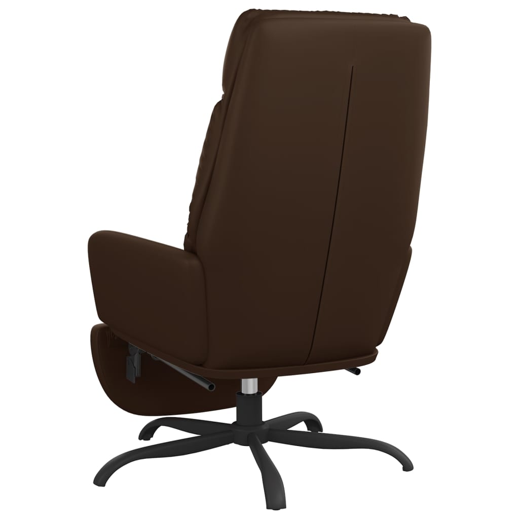 Fauteuil relax simili cuir noir