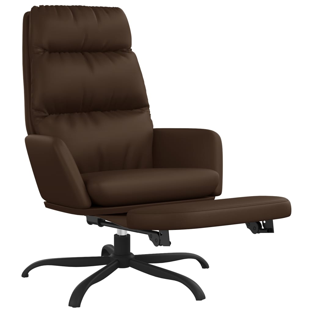 Fauteuil relax simili cuir noir