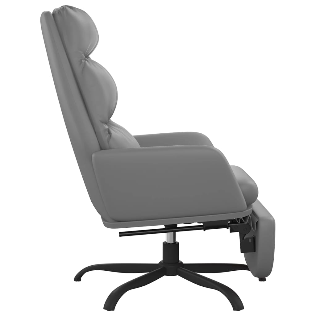 Fauteuil relax simili cuir noir