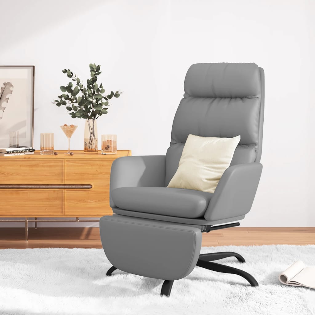 Fauteuil relax simili cuir noir