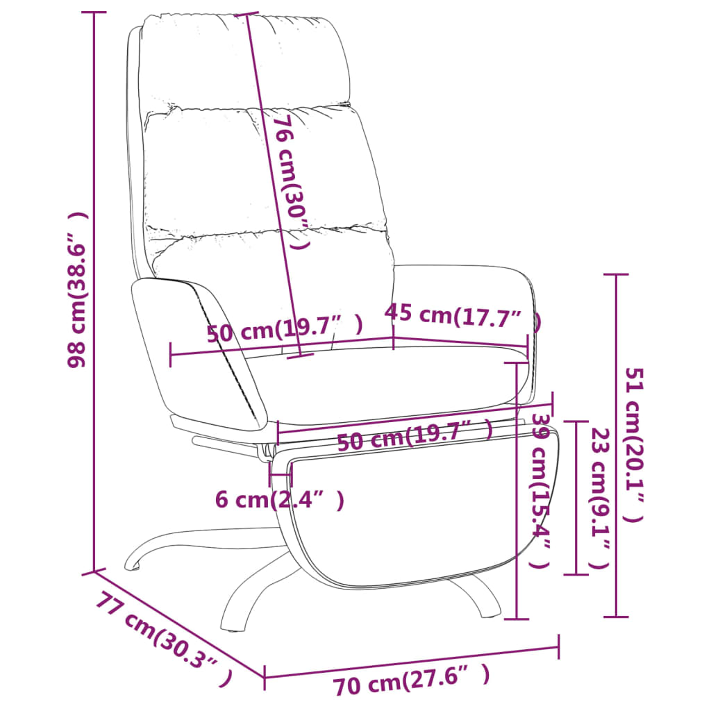 Fauteuil relax simili cuir noir