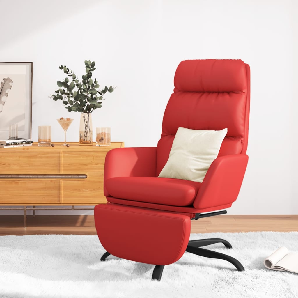 Fauteuil relax simili cuir noir