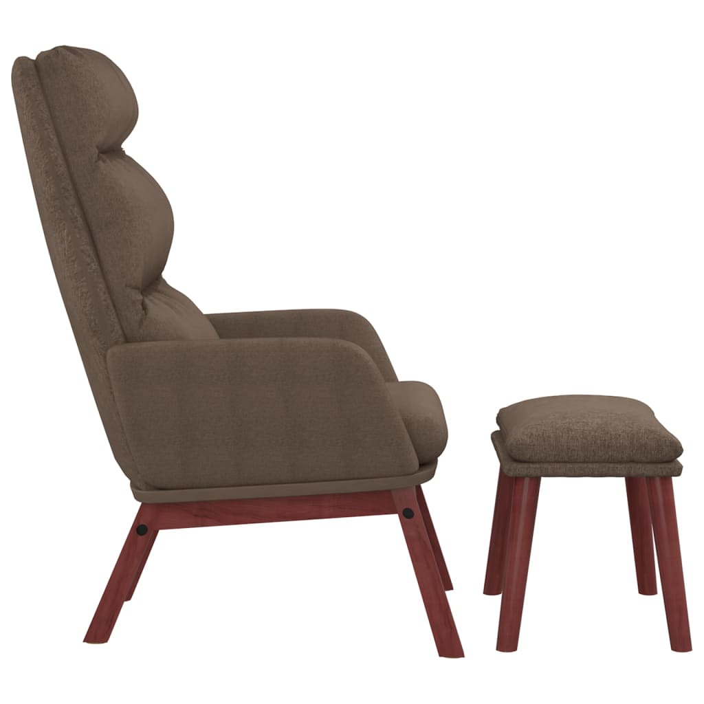 Fauteuil relax tissu marron