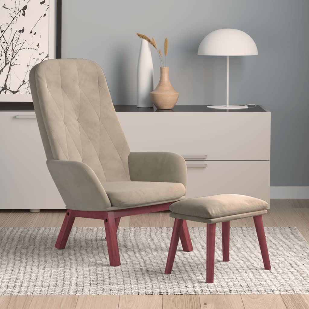 Fauteuil relax velours gris foncé