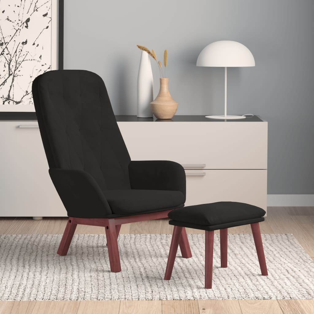 Fauteuil relax velours gris foncé