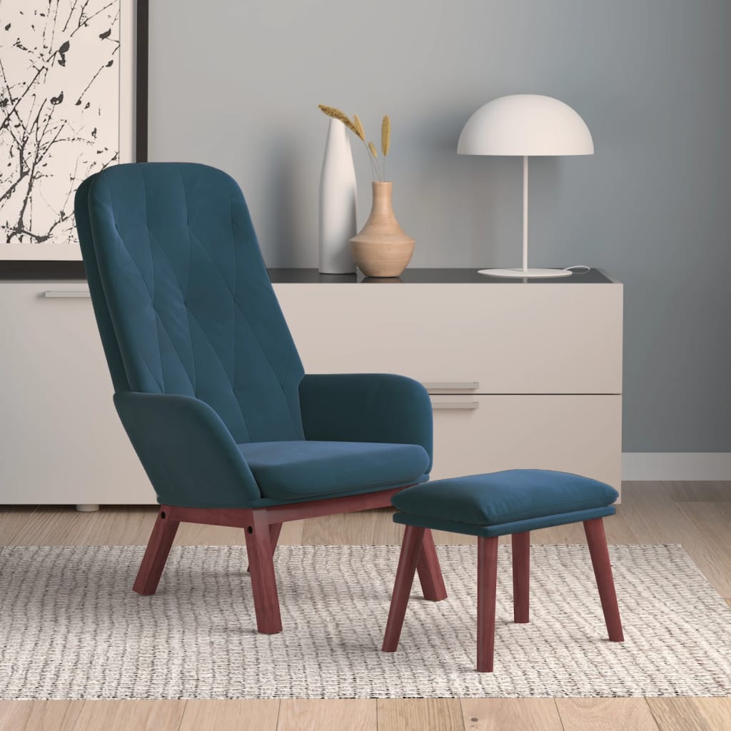 Fauteuil relax velours gris foncé