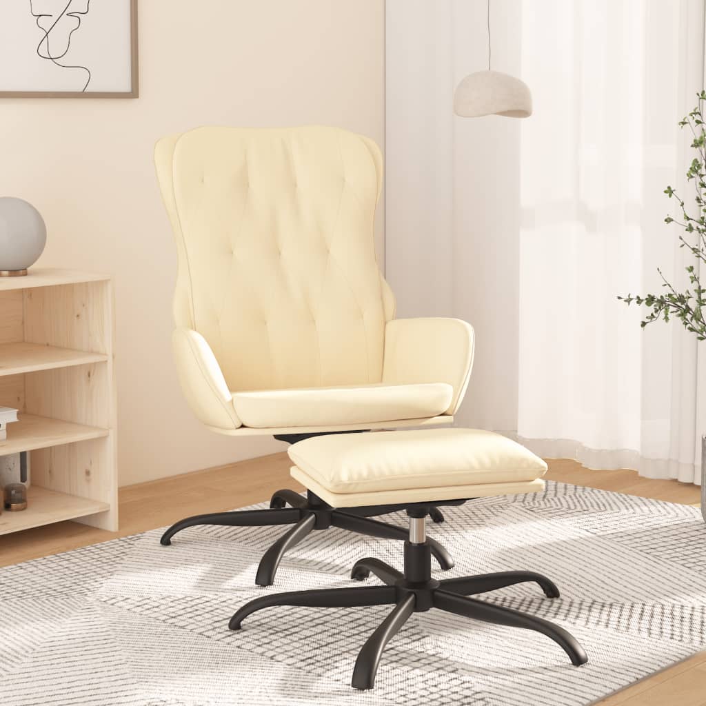 Fauteuil relax simili cuir noir