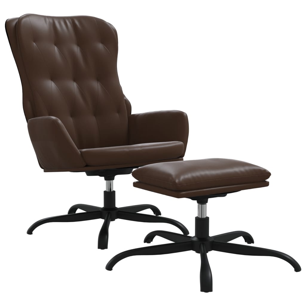 Fauteuil relax simili cuir noir