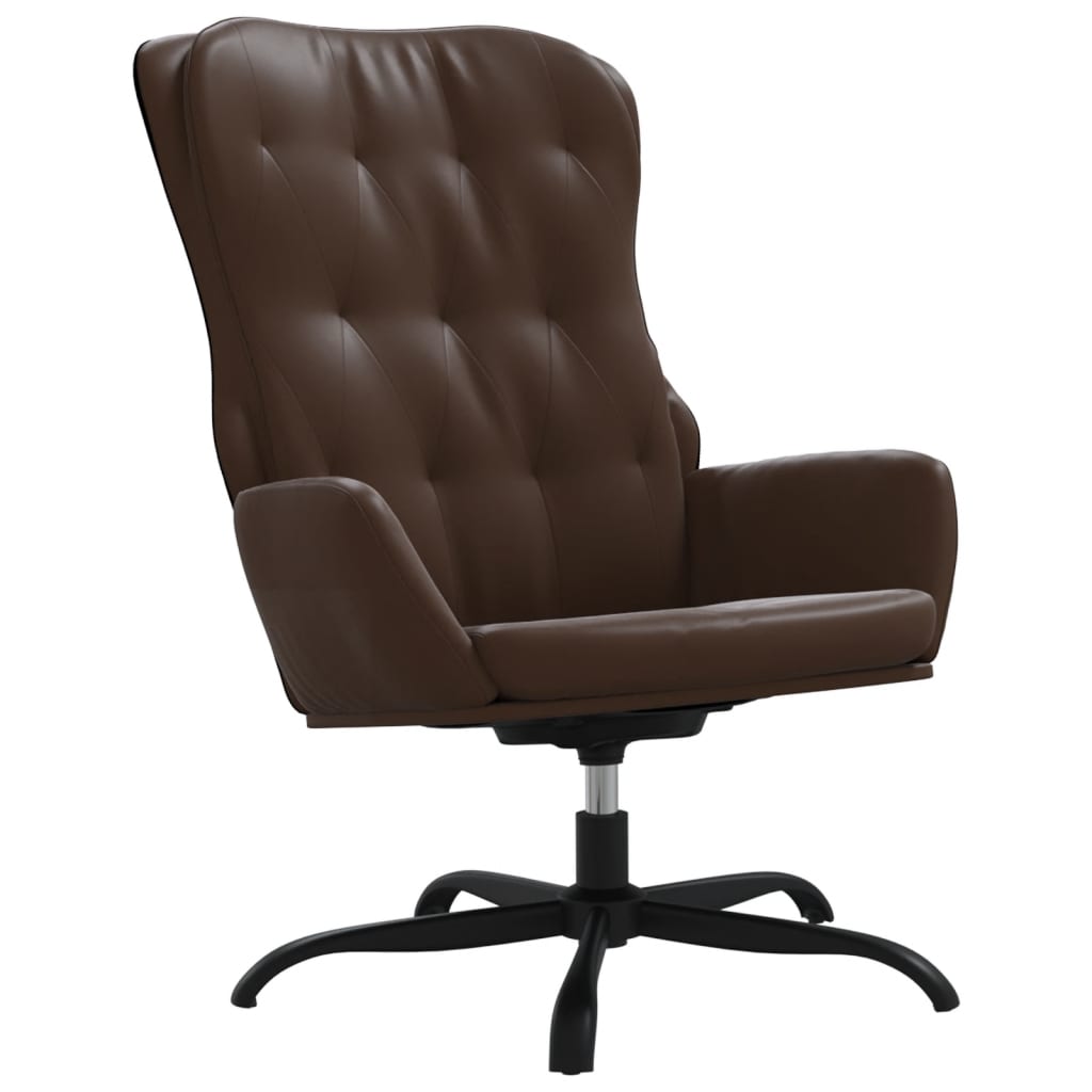 Fauteuil relax simili cuir noir