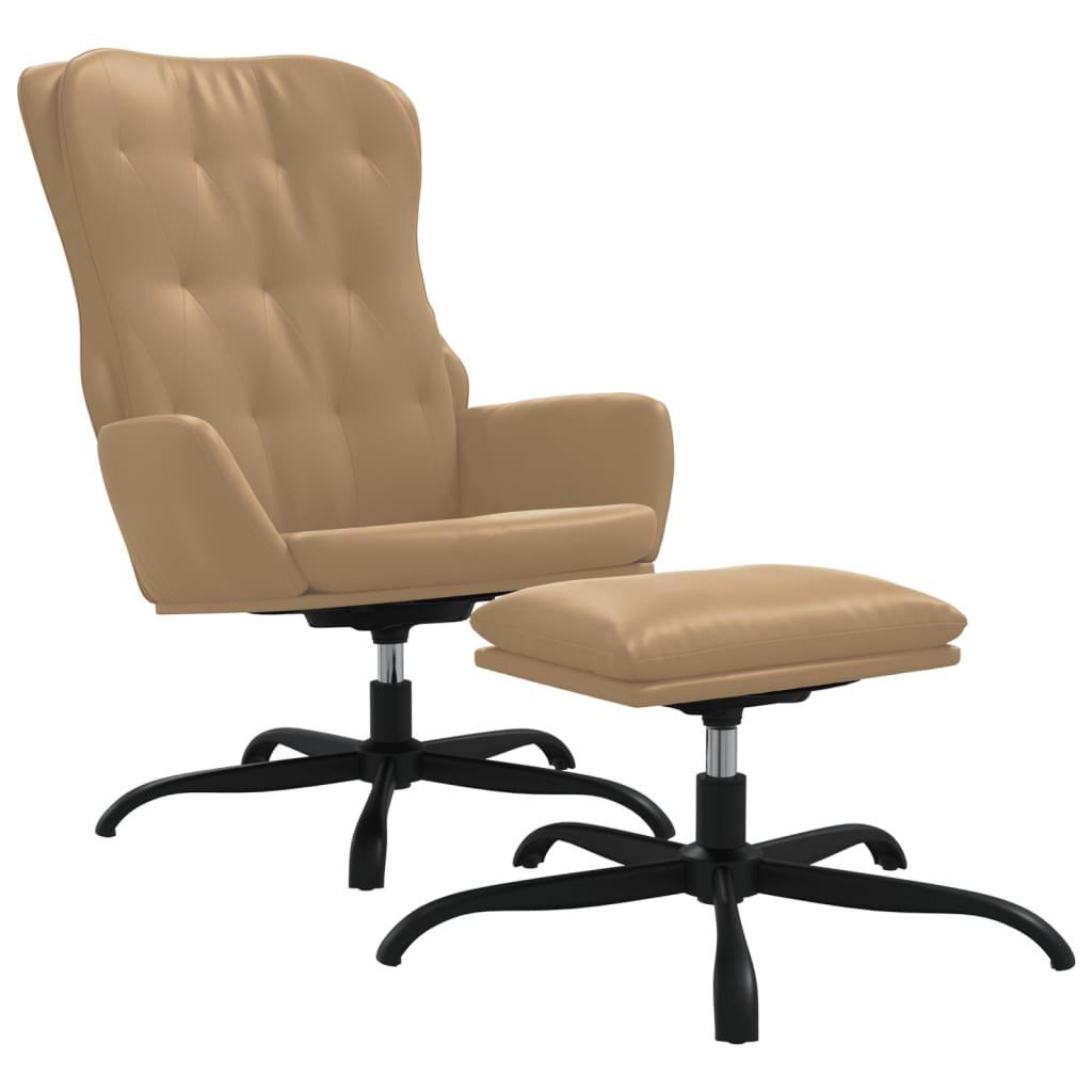 Fauteuil relax simili cuir noir