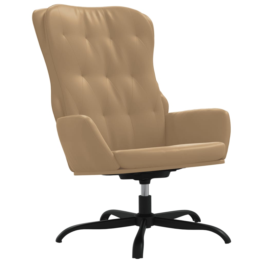 Fauteuil relax simili cuir noir