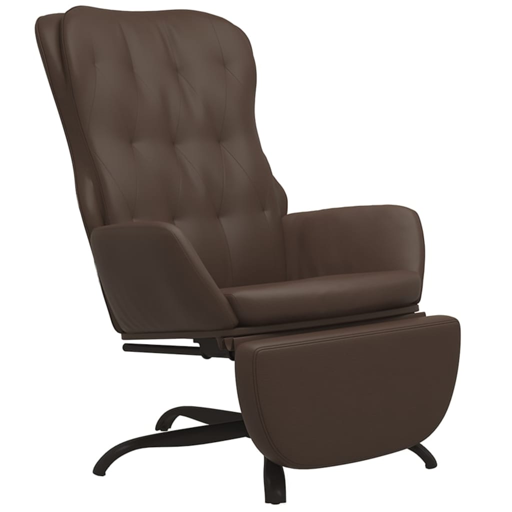 Fauteuil relax simili cuir noir