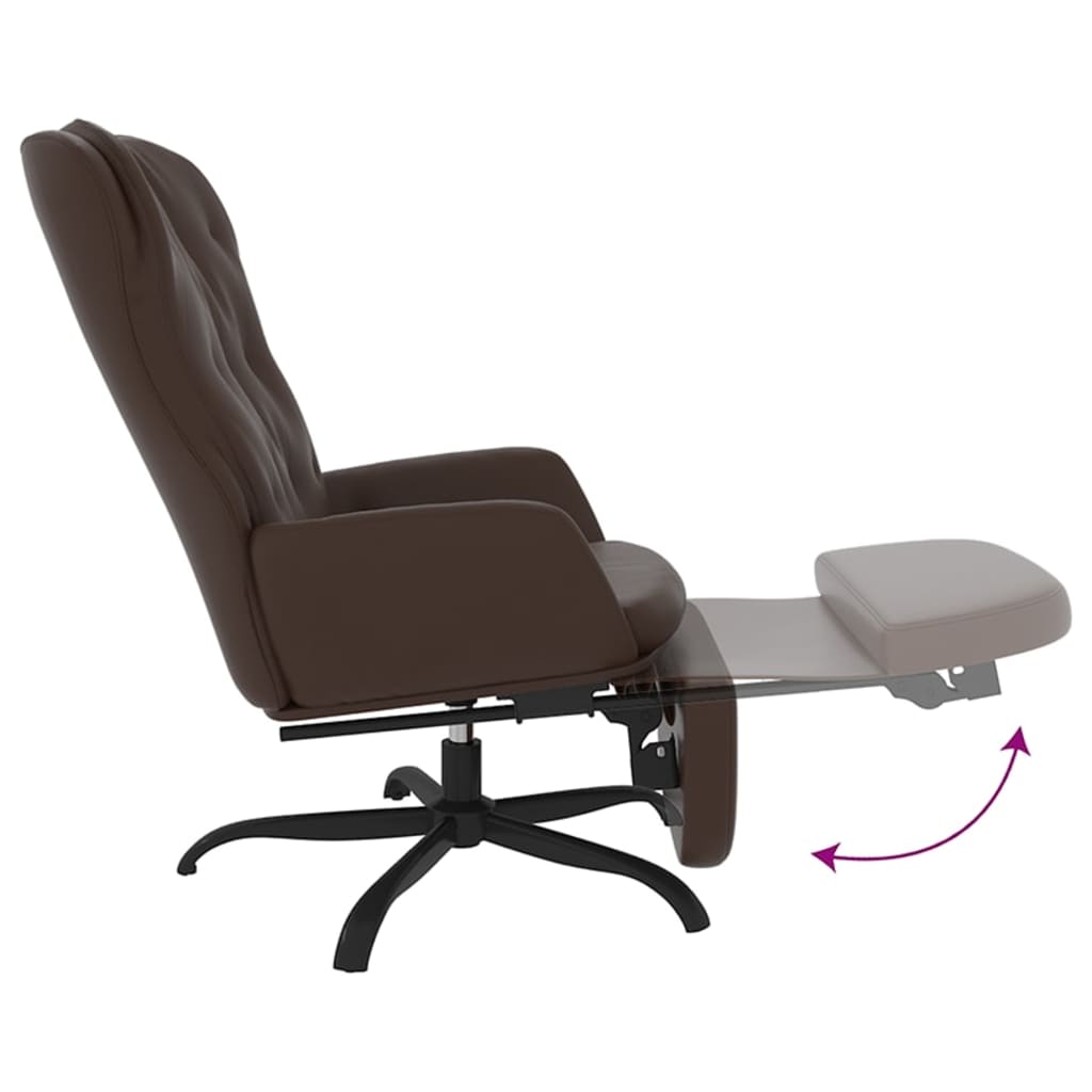 Fauteuil relax simili cuir noir