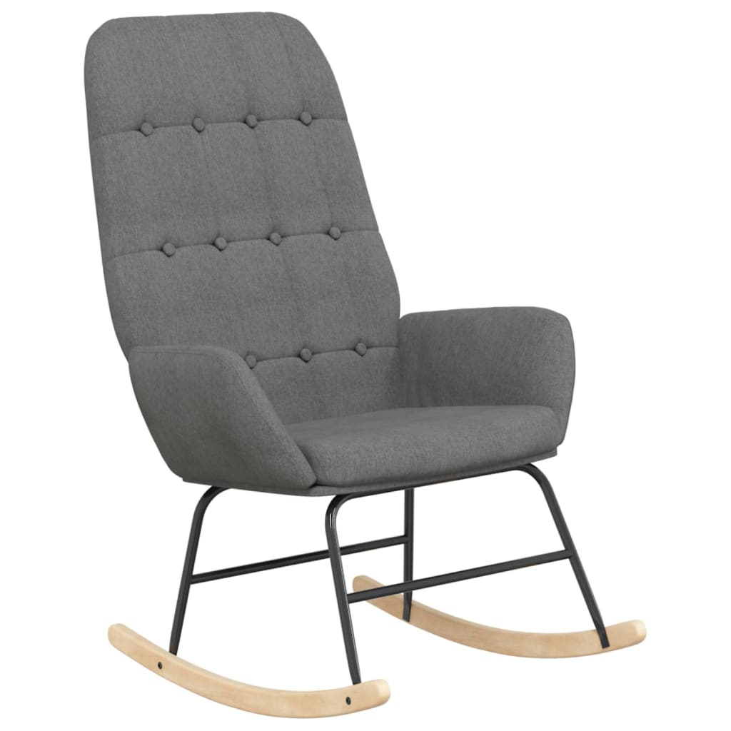 Rocking chair avec repose-pieds en tissu