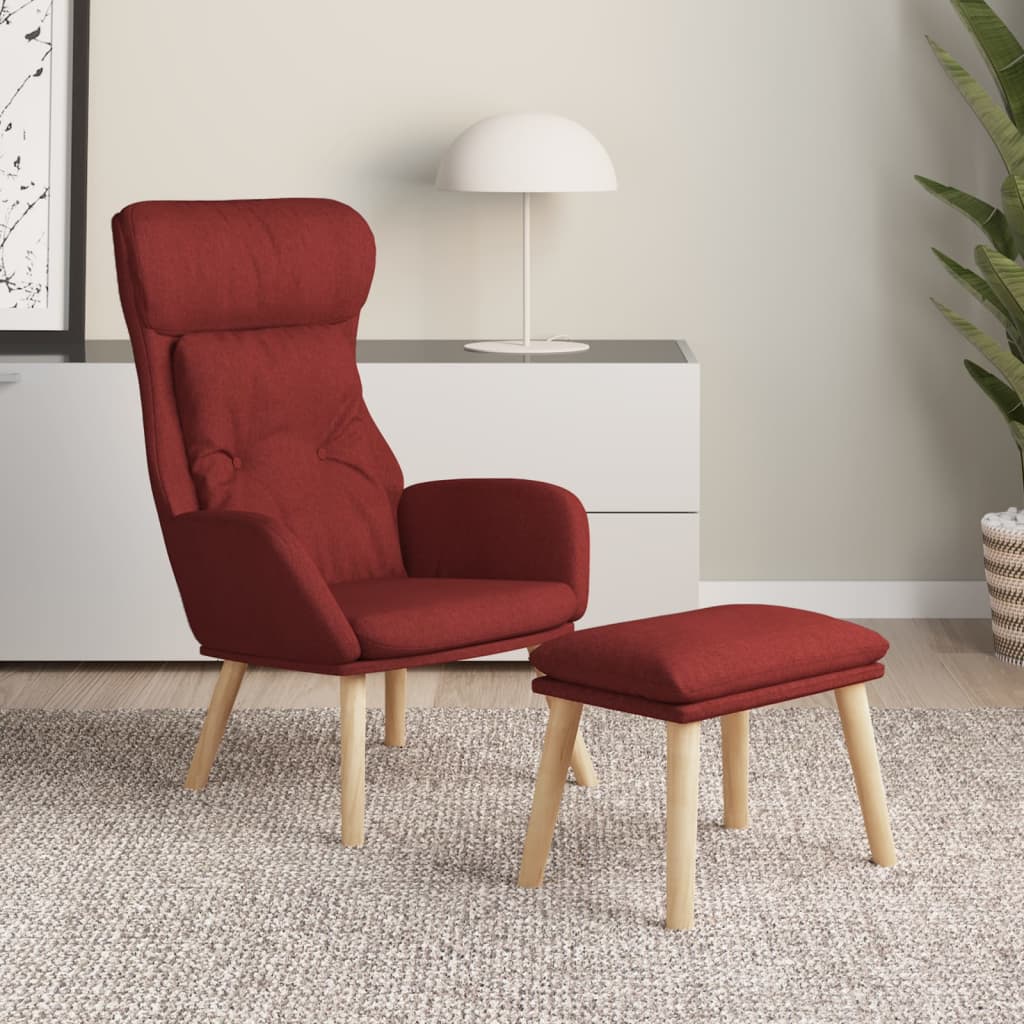 Fauteuil relax avec repose-pieds en tissu