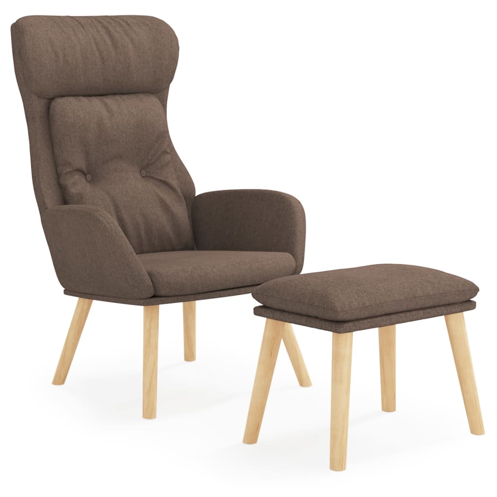 Fauteuil relax avec repose-pieds en tissu