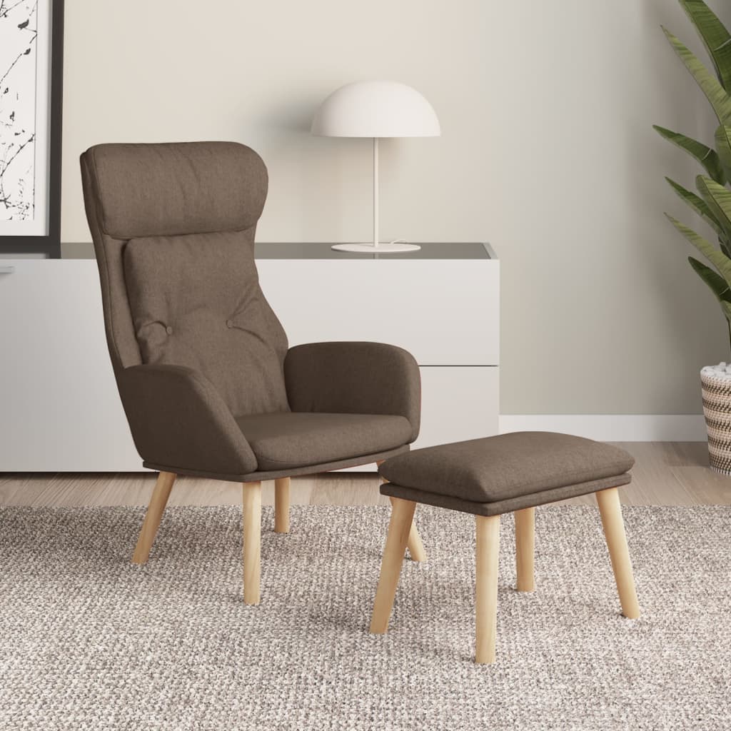 Fauteuil relax avec repose-pieds en tissu