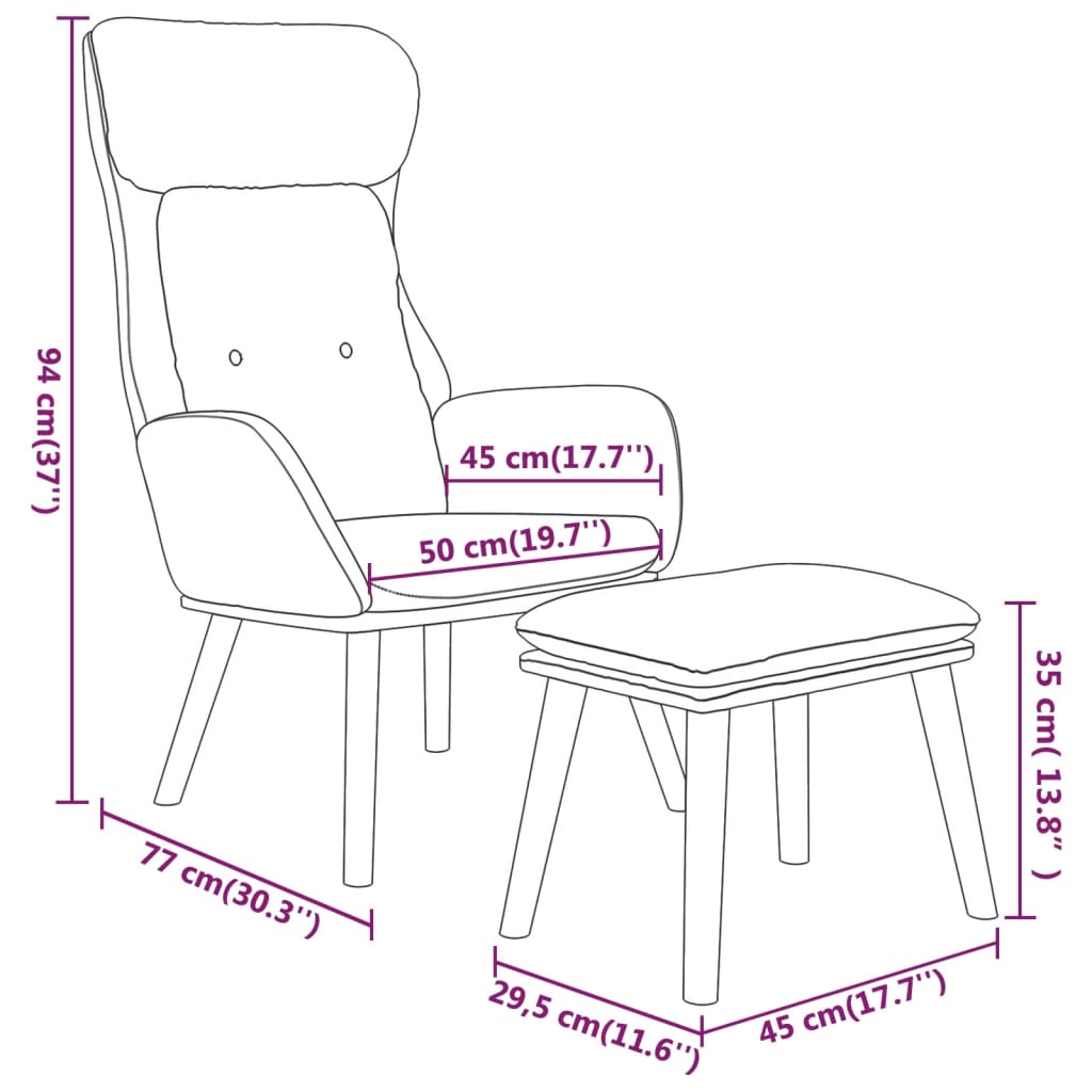 Relaxstoel stof en PVC