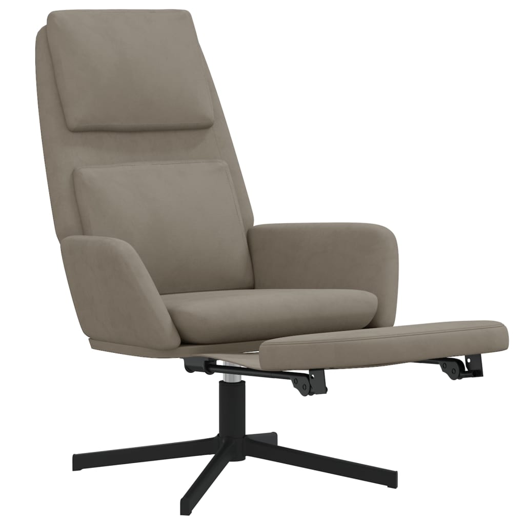 Fauteuil relax velours blanc crème