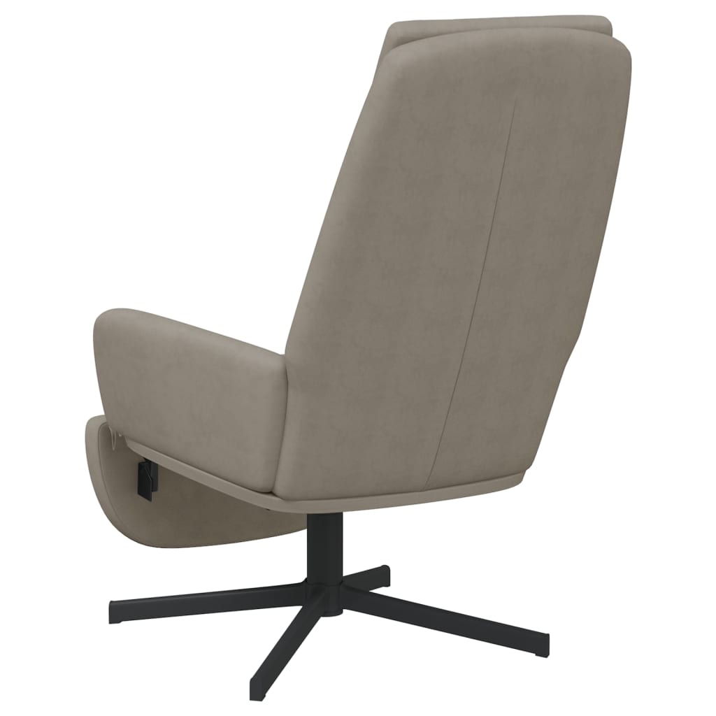 Fauteuil relax velours blanc crème