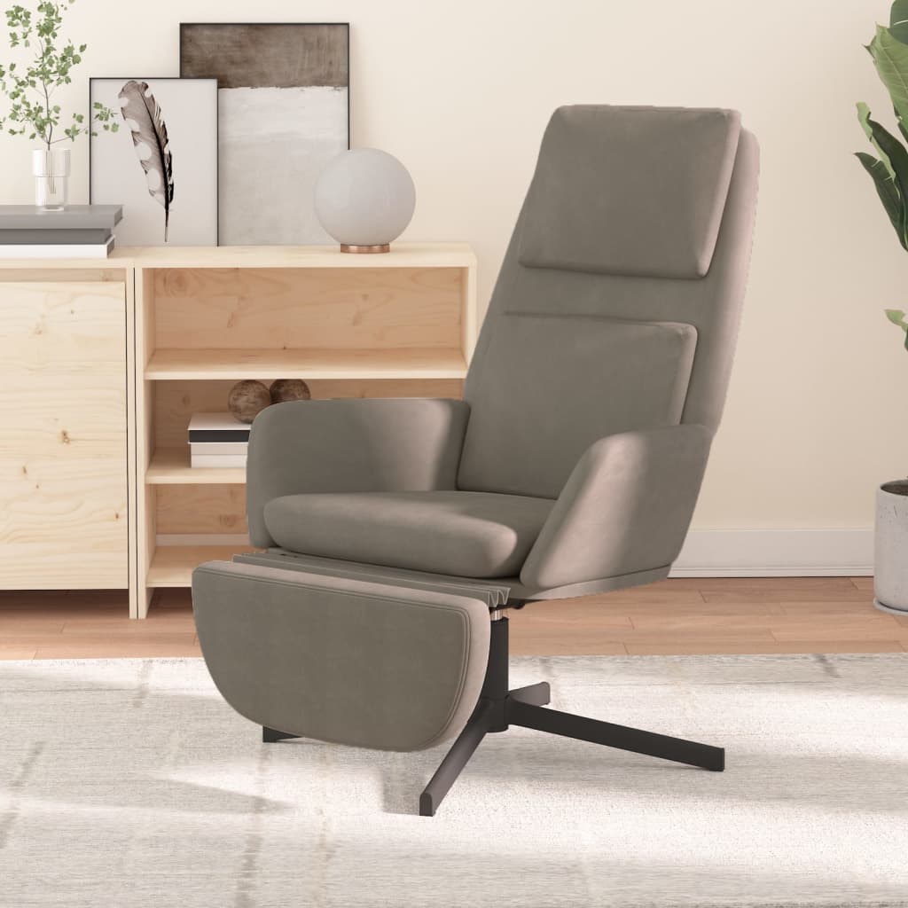 Fauteuil relax velours blanc crème