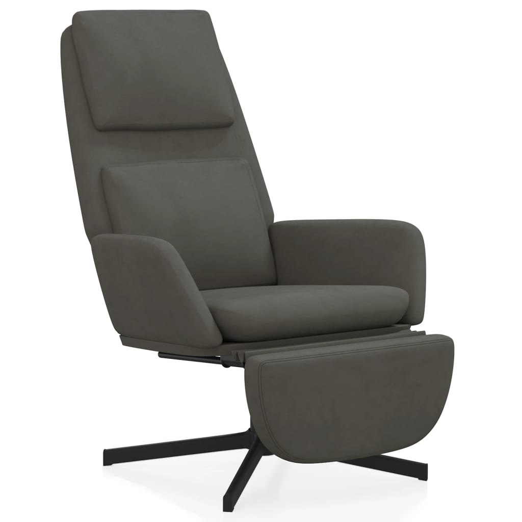 Fauteuil relax velours blanc crème