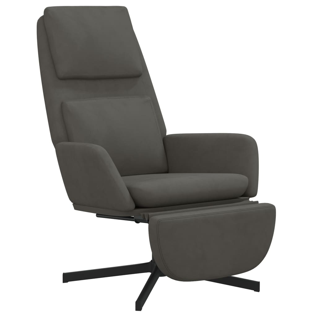 Fauteuil relax velours blanc crème