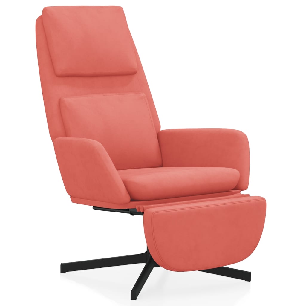 Fauteuil relax velours blanc crème