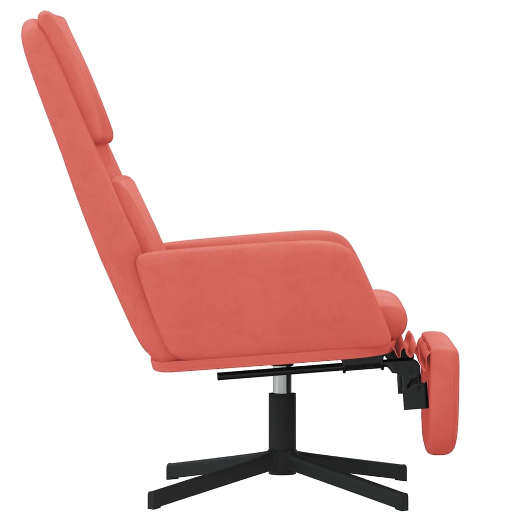 Fauteuil relax velours blanc crème