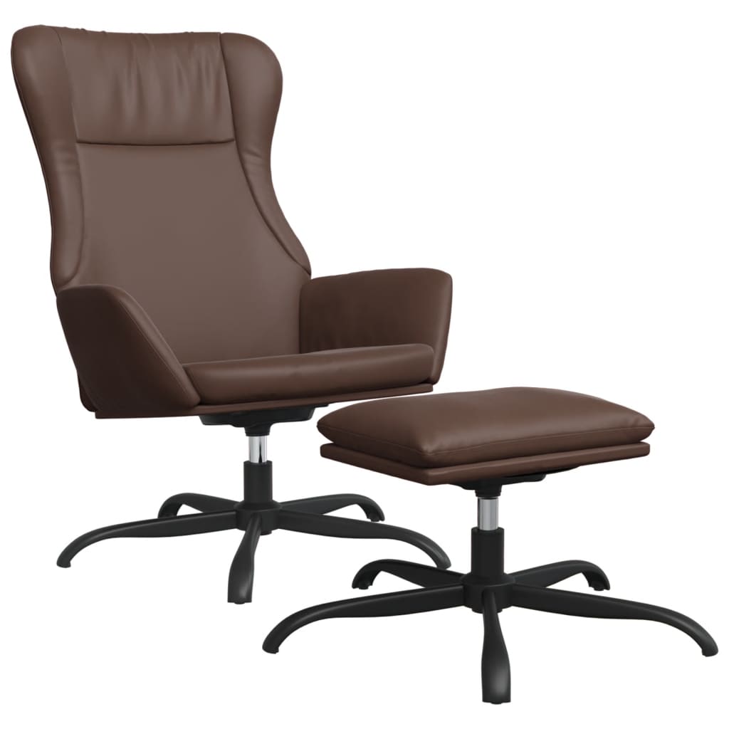 Fauteuil relax simili cuir noir