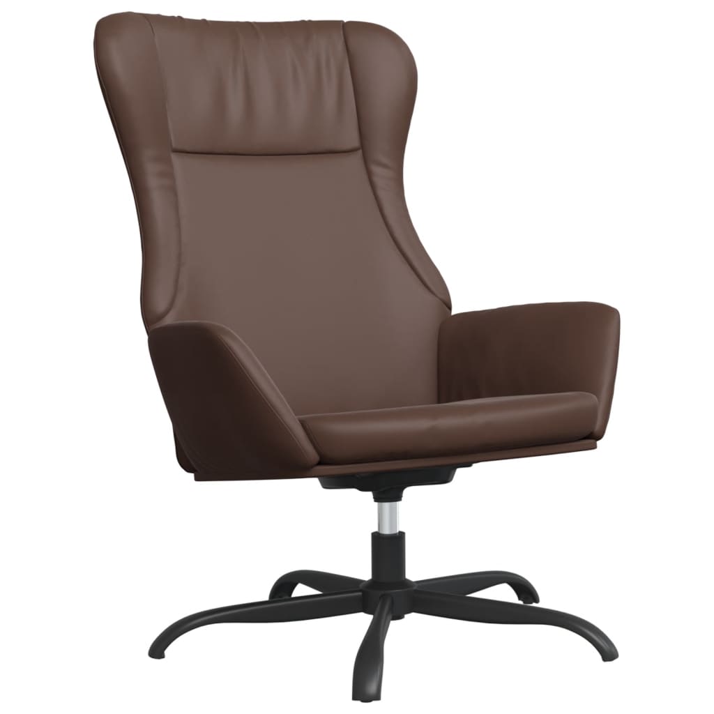 Fauteuil relax simili cuir noir