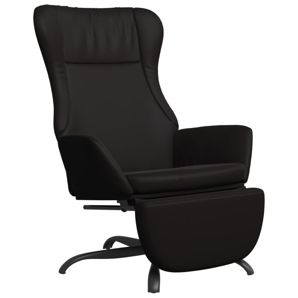 Fauteuil relax simili cuir noir