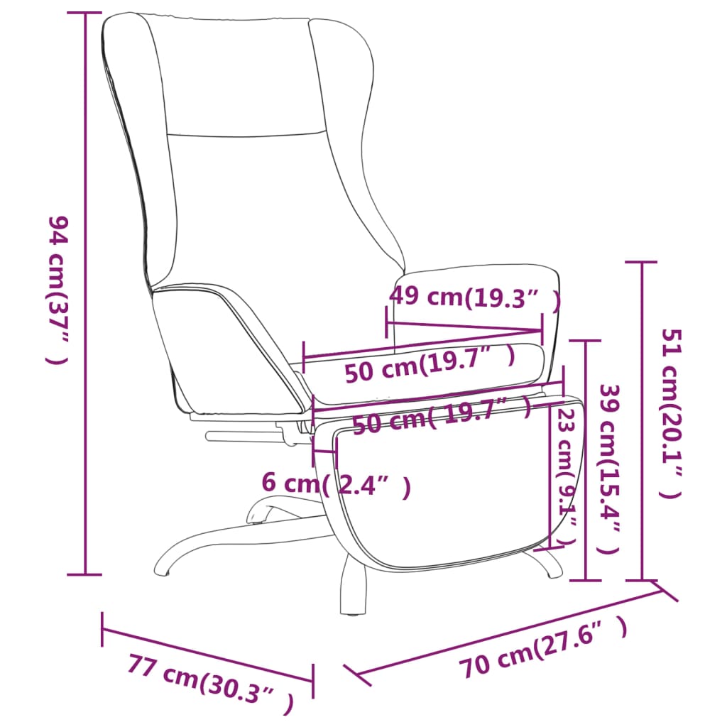 Fauteuil relax simili cuir