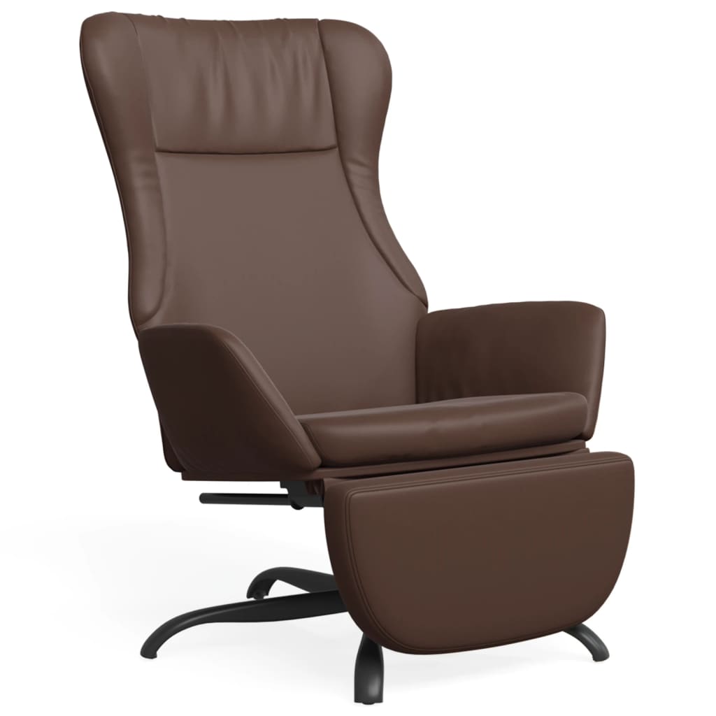 Fauteuil relax simili cuir noir