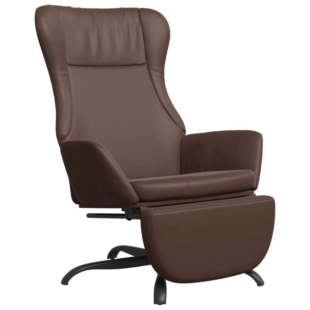 Fauteuil relax simili cuir noir