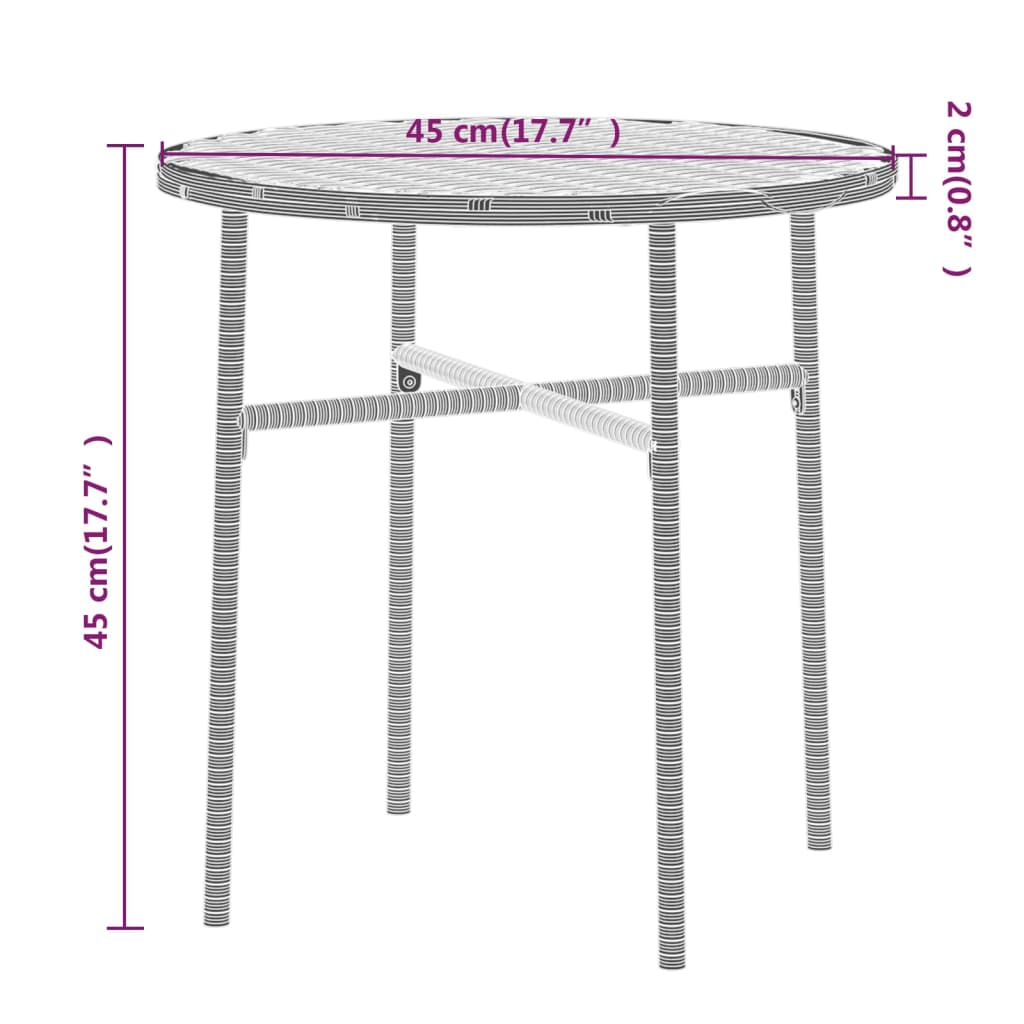 Ensemble de jardin 3 pièces en polyrotin