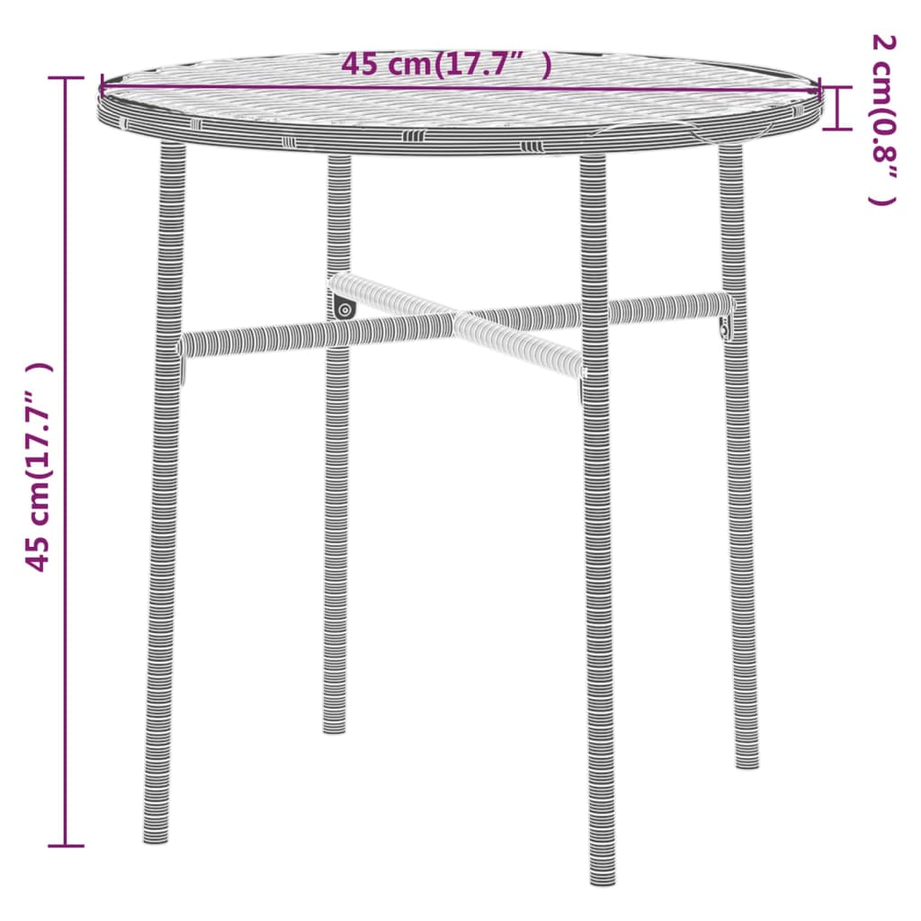 Ensemble de jardin 3 pièces en polyrotin