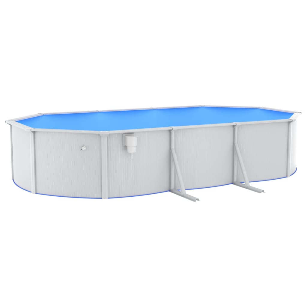 Piscine avec pompe de filtration à sable et échelle 610x360x120 cm