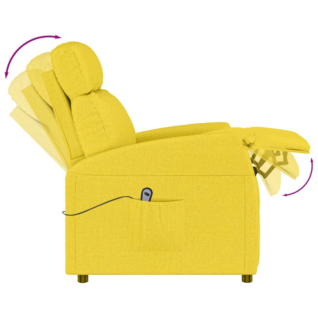 Chaise debout tissu jaune clair