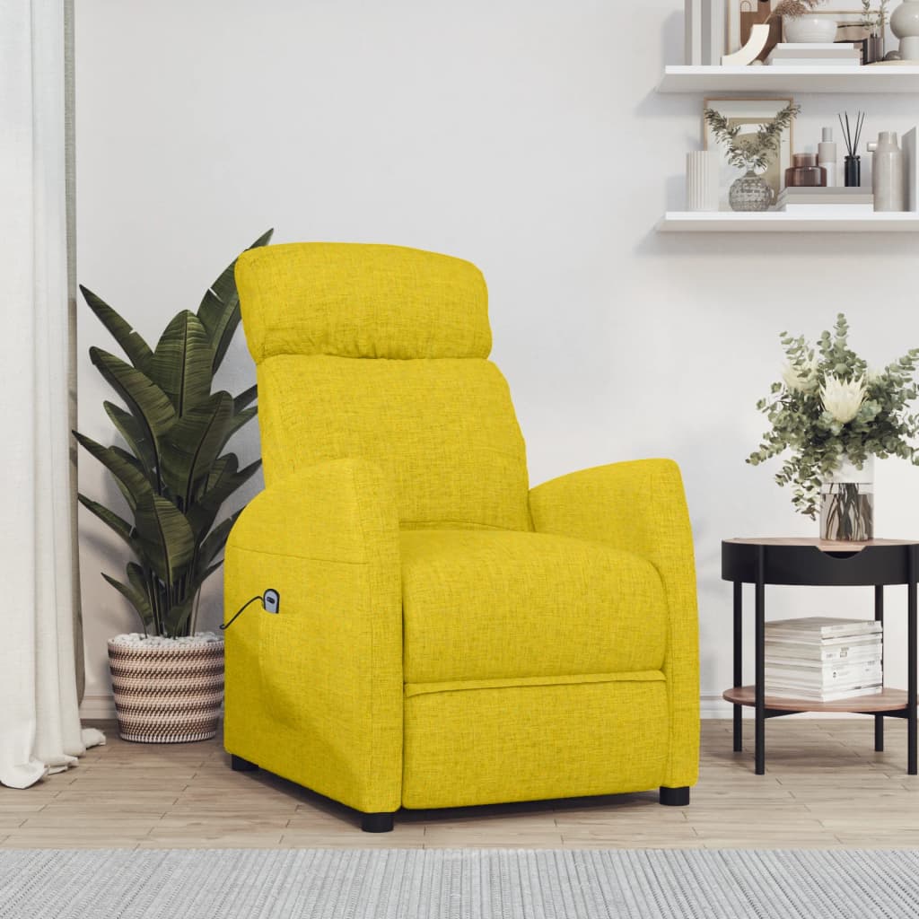 Chaise debout tissu jaune clair